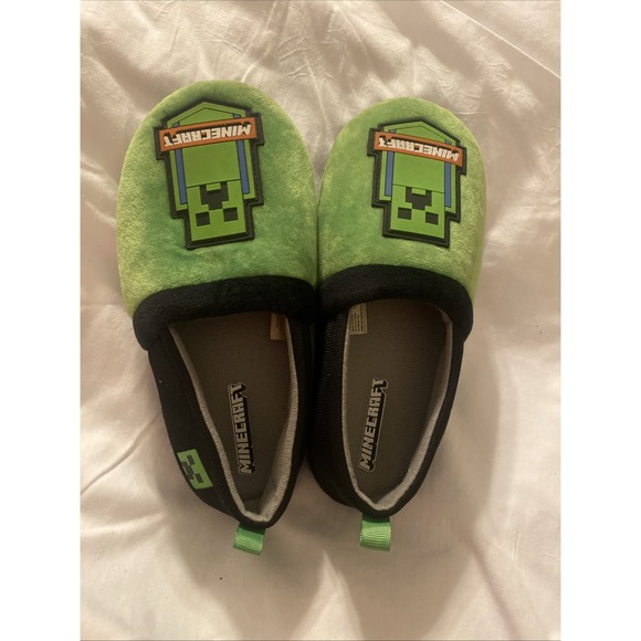 Minecraft‎ Little & Big Boys Creeper License Slipper, Size 4/5 - Picture 1 of 6